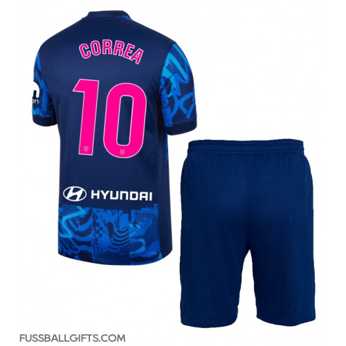 Atletico Madrid Angel Correa #10 Fußballbekleidung 3rd trikot Kinder 2024-25 Kurzarm (+ kurze hosen)